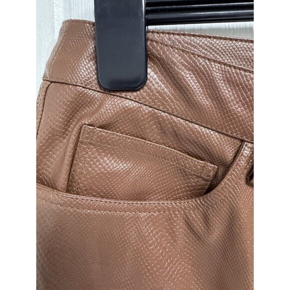 Danielle Bernstein Men's Faux Leather Snakeskin Brown Pants size 31 - Picture 3 of 10